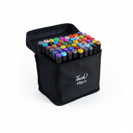 Trousse de 48 Feutres Marqueurs Double Pointe Touch Tunisie - Marqueurs Professionnel